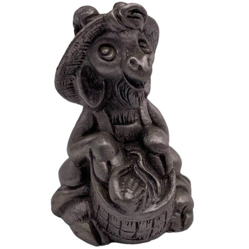 Pewter Goat Vtg Miniature Metal Hudson 1981 USA 2289 J Wanat